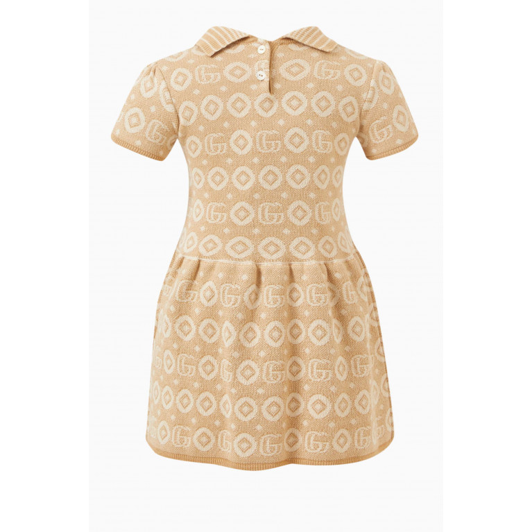 Gucci - Double G Jacquard Dress in Cotton Knit