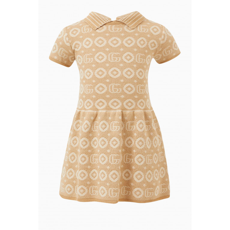 Gucci - Double G Jacquard Dress in Cotton Knit