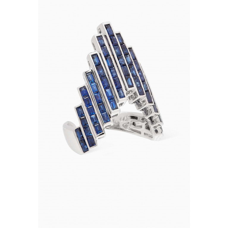 Maison H Jewels - Galaxy Blue Sapphire Ring in 18kt White Gold