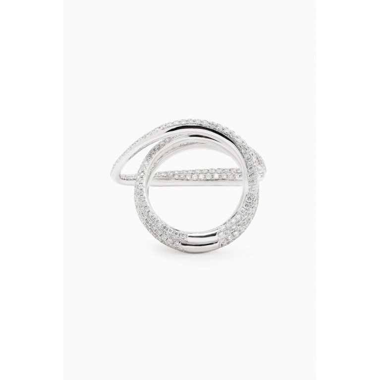 Maison H Jewels - Floating Diamond Ring in 18kt White Gold