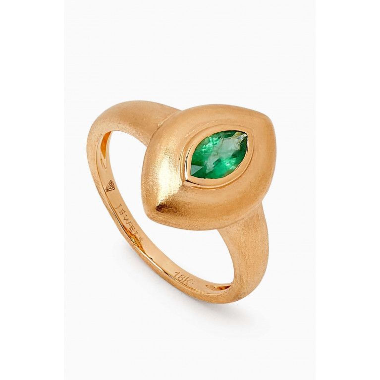 Maison H Jewels - Marquis Emerald Pinky Ring in 18kt Gold