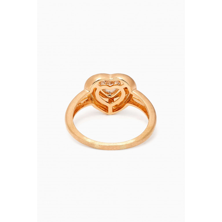 Maison H Jewels - Heart Diamond Pinky Ring in 18kt Yellow Gold White