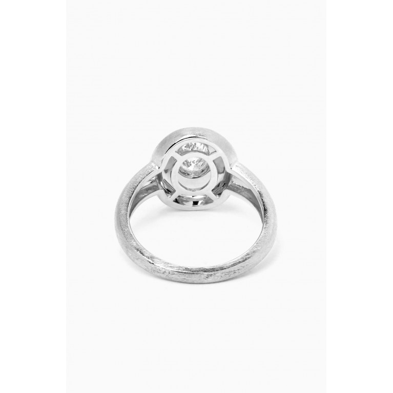 Maison H Jewels - Round Diamond Pinky Ring in 18kt White Gold Silver