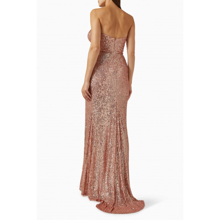 Nicole Bakti - Strapless Gown in Sequins