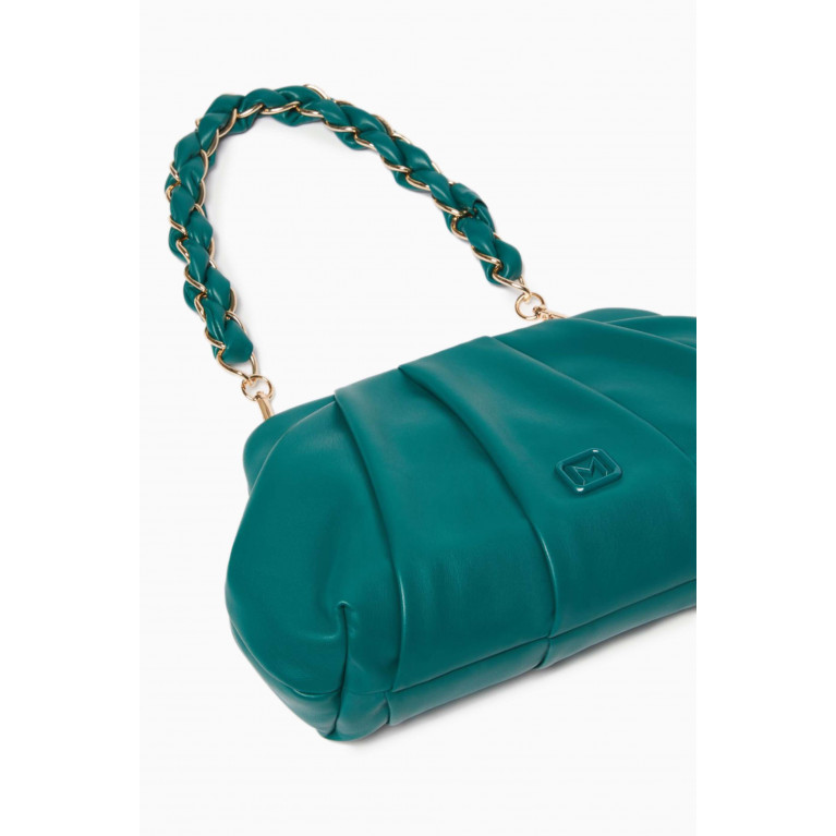 Marella - Wally Soft Clutch Bag in Faux Leather Green