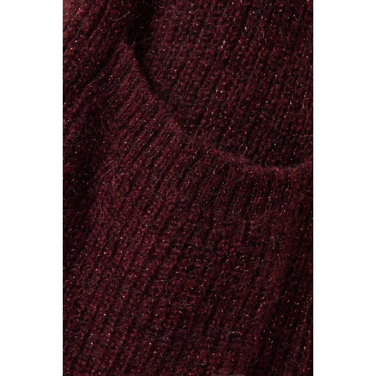 Marella - Belted Cardigan in Metallic Knit
