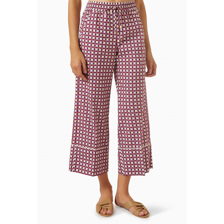 Marella - Giglio Printed Cropped Pants in Cotton