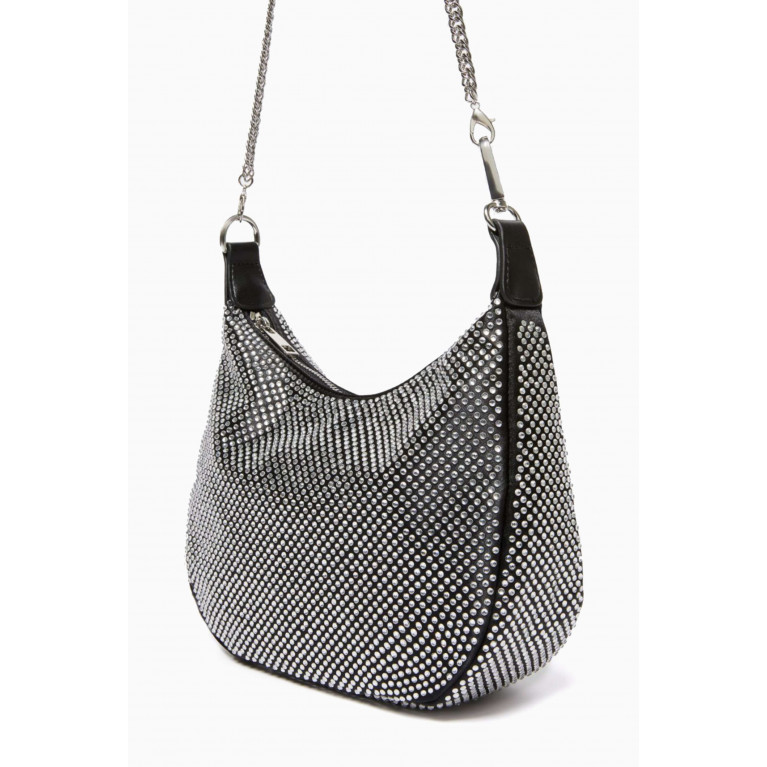 Marella - Small Canosa Crystal-embellished Hobo Bag in Satin