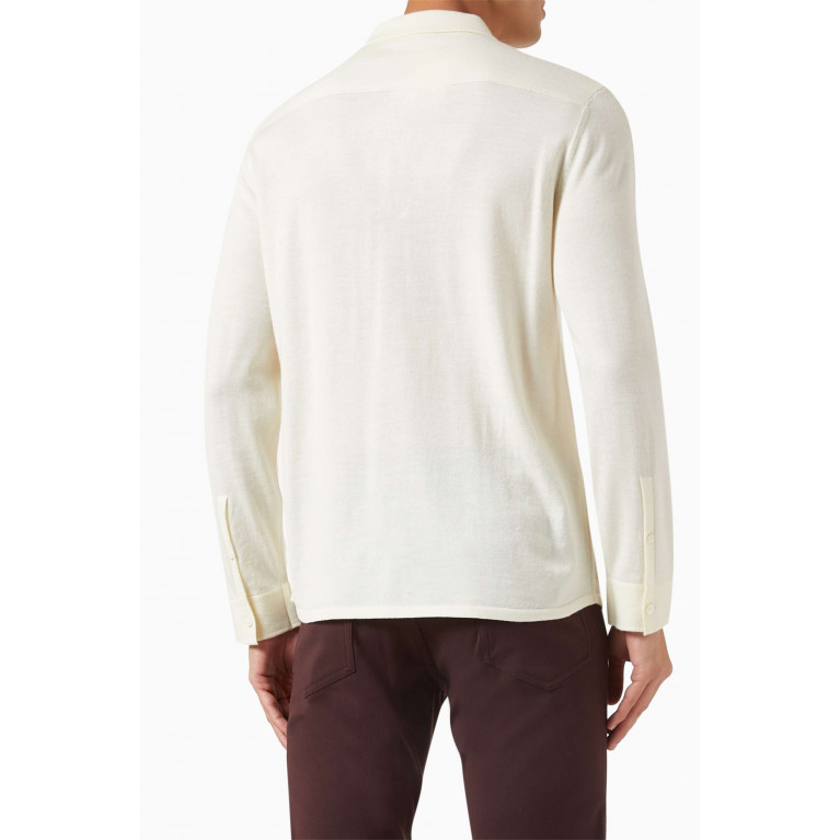Theory - Lorean Shirt in Merino Wool Neutral