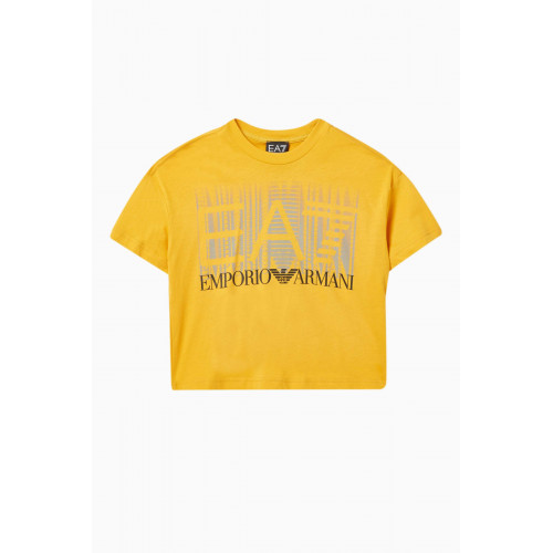 Emporio Armani - EA7 Logo Graphic T-shirt in Cotton Yellow