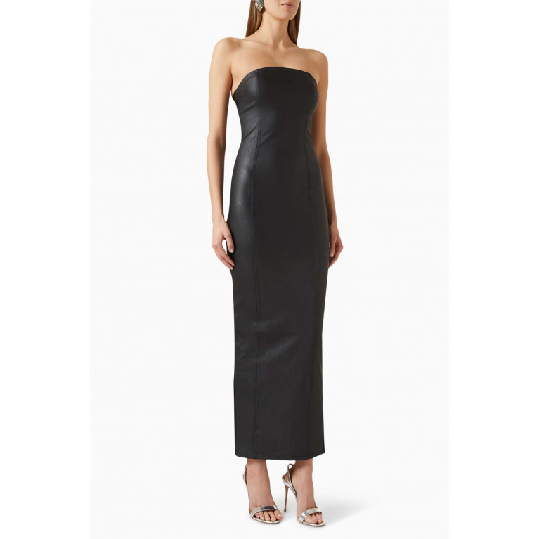 Good American - Tube Maxi Dress in Faux Leather