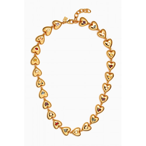 Crystal Haze - Forever in Love Necklace in 18kt Gold-plated Brass
