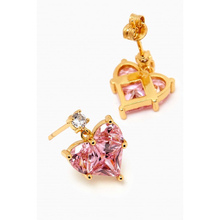 Crystal Haze - Baby Love Earrings in 18kt Gold-plated Brass