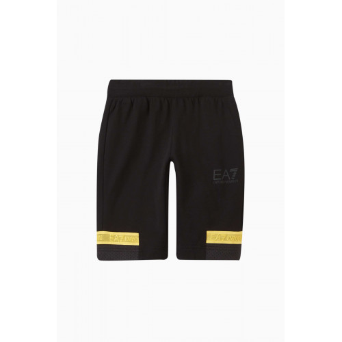 Emporio Armani - EA7 Logo Bermuda Shorts in Cotton Black