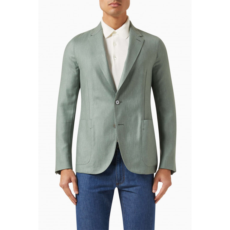 Zegna - Shirt Jacket in Cashmere Silk & Linen-blend