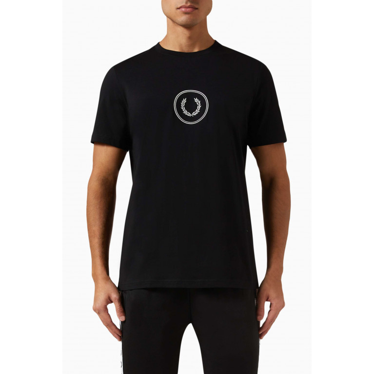 Fred Perry - Circle Logo T-shirt in Cotton-jersey