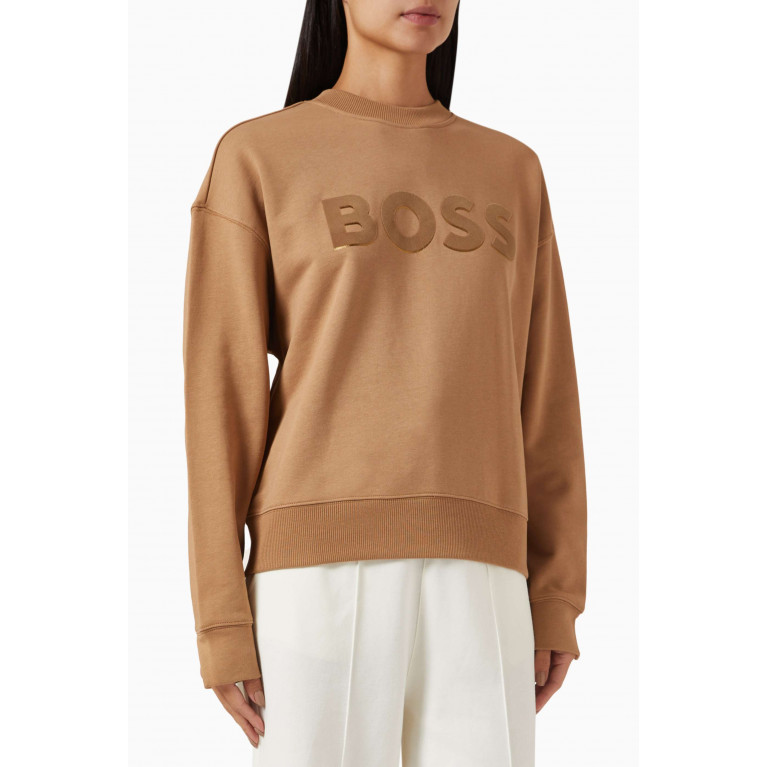Boss - Logo Sweatshirt in Cotton Terry
