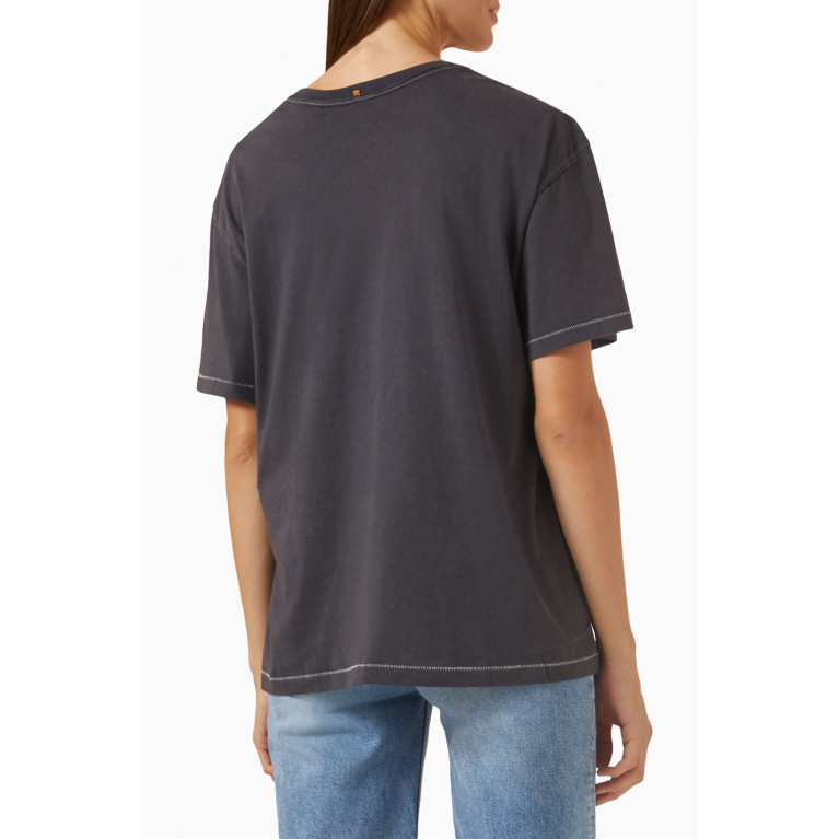 Boss - Embroidered Relaxed-fit T-shirt in Cotton-jersey