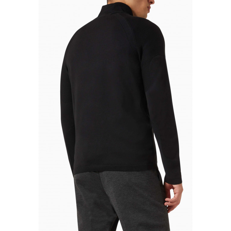 Boss - Logo Sweater in Cotton Blend Knit