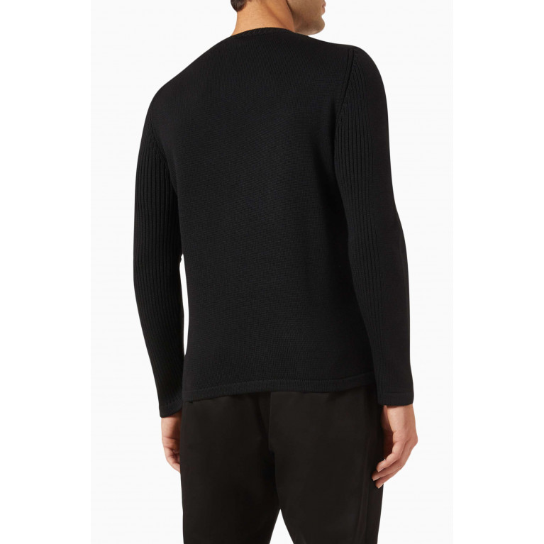 Prada - Logo Patch-pocket Sweater in Wool-knit & Nylon