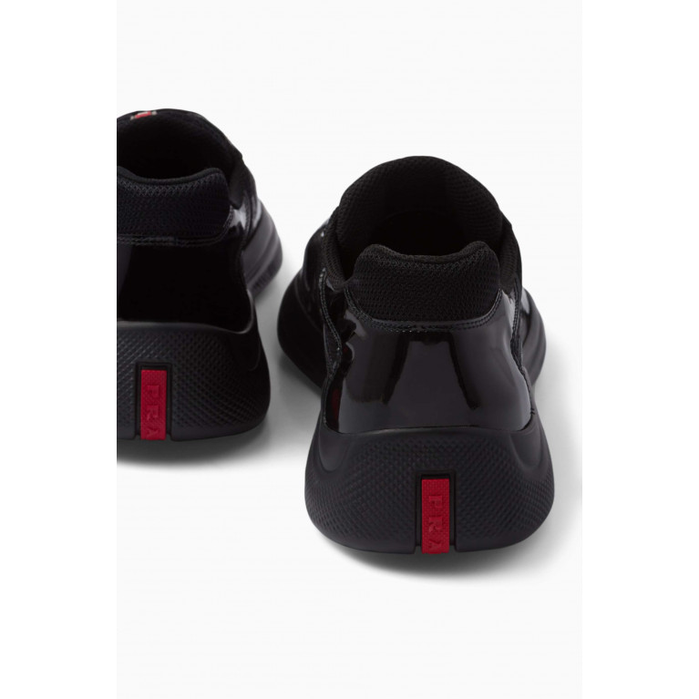 Prada - America's Cup Sneakers in Patent Leather & Technical Fabric