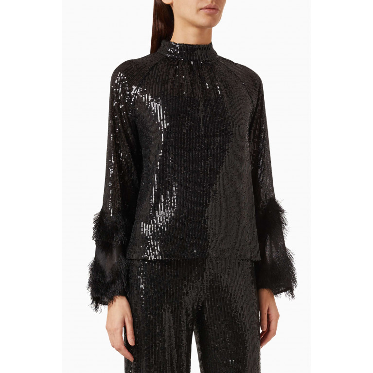 Y.A.S - Yasflow Long Sleeved Top in Sequins