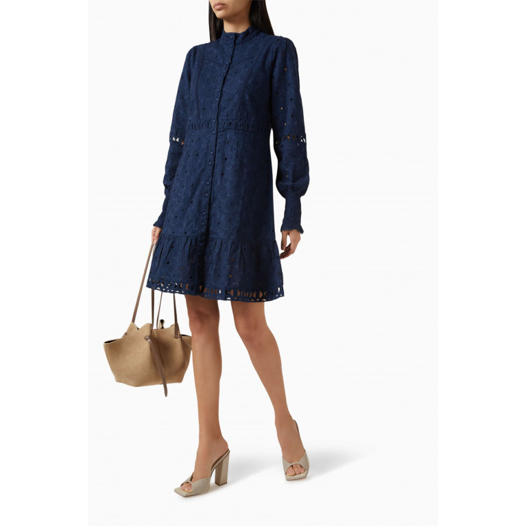 Y.A.S - Yassurio Broderie Anglaise Mini Dress in Organic Cotton