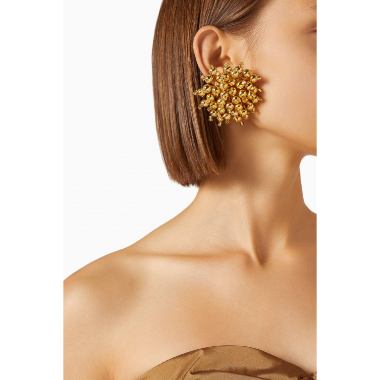 VANINA - Pissenlit Clip Earrings in Gold-plated Brass