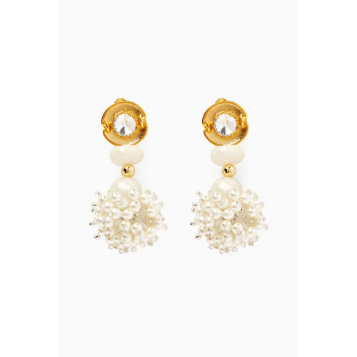 VANINA - Pissenlit Drop Earrings in Gold-plated Brass