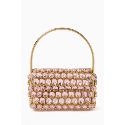 VANINA - Clochette Nuances Baguette Bag in Gold-plated Brass & Crystals
