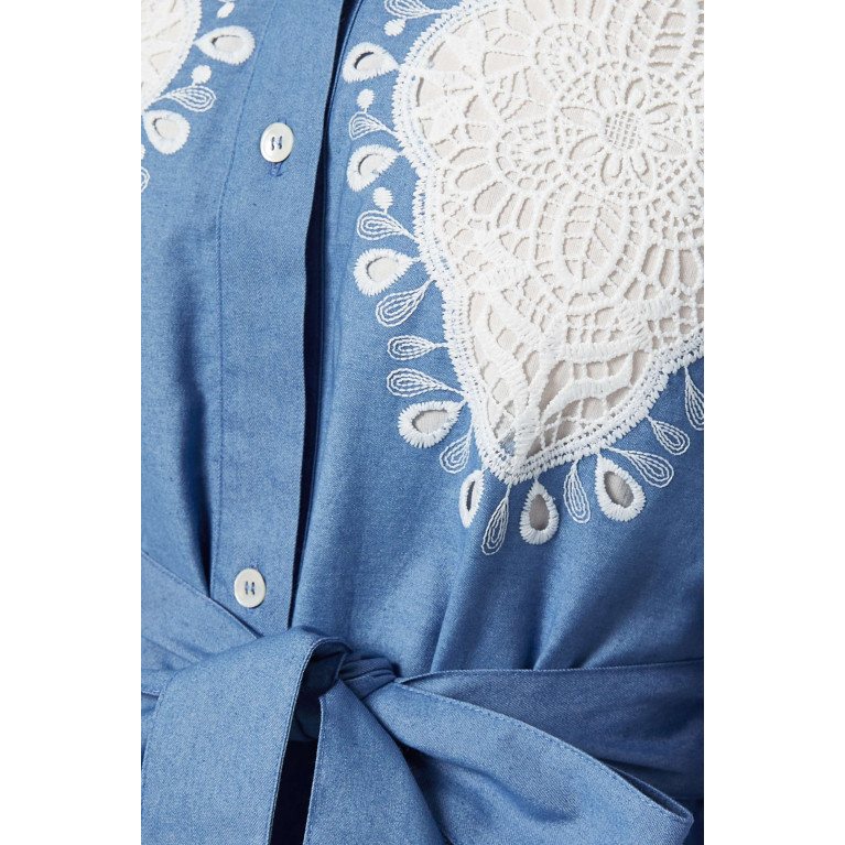 Borgo de Nor - Bianca Broderie Anglaise Maxi Dress in Cotton-blend
