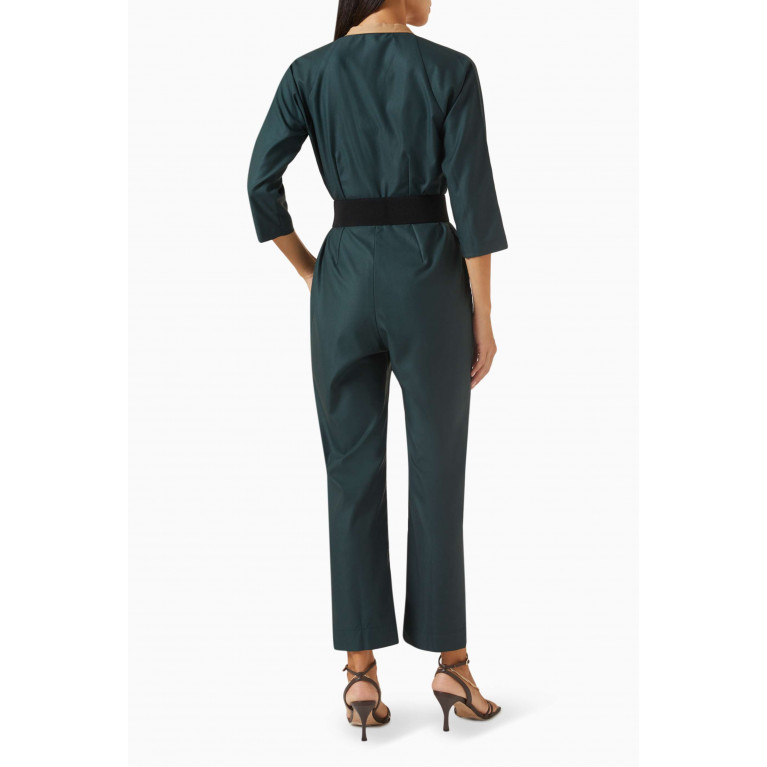 Notebook - Bria Two-tone Jumpsuit Green