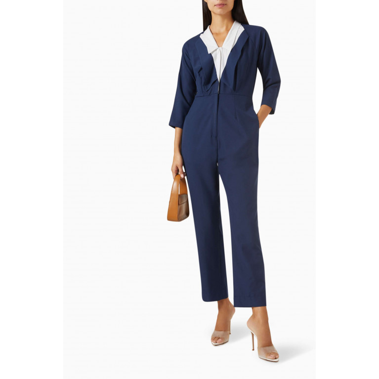 Notebook - Bria Two-tone Jumpsuit Blue