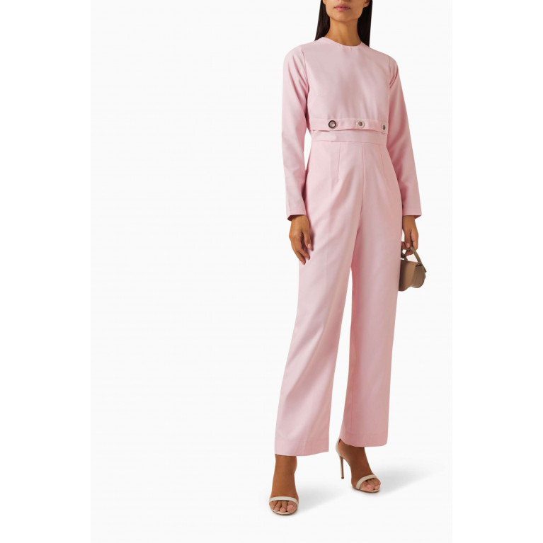 Notebook - Nera Jumpsuit in Terry-rayon Pink