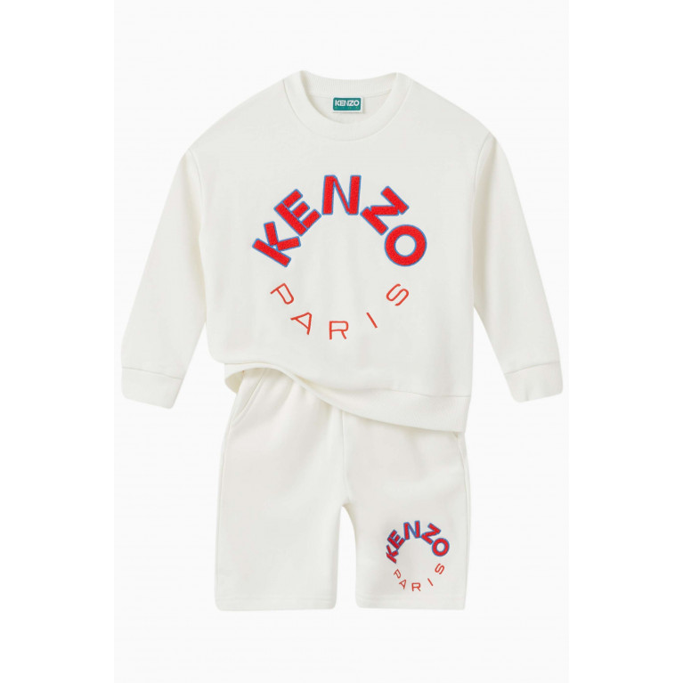 KENZO KIDS - Logo Bermuda Shorts in Cotton-jersey