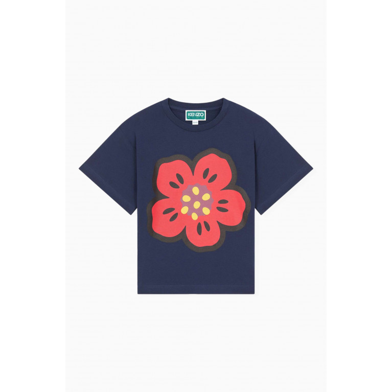 KENZO KIDS - Boke Flower T-shirt in Cotton Blue