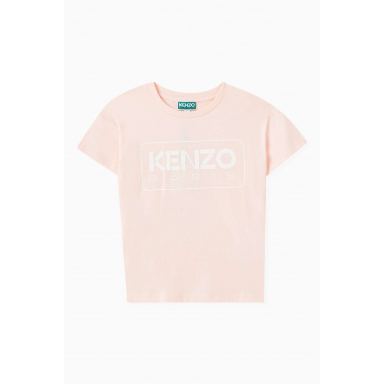 KENZO KIDS - Logo Print T-shirt in Organic Cotton Jersey