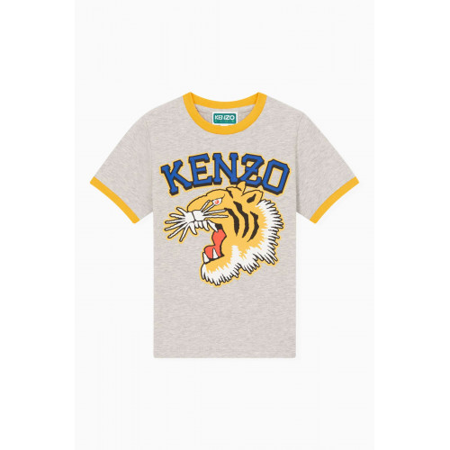 KENZO KIDS - Tiger Logo Print T-shirt in Cotton