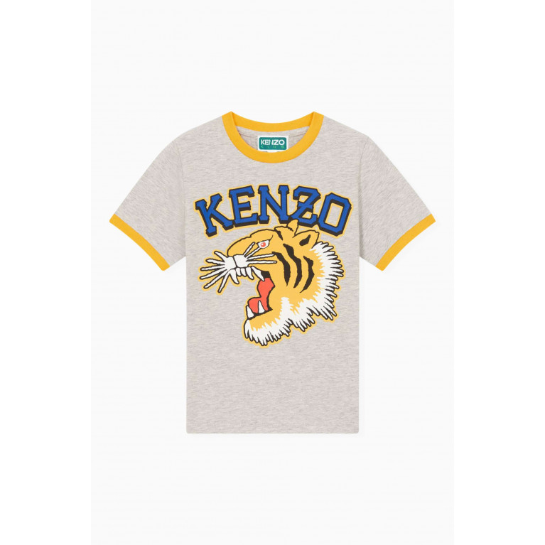 KENZO KIDS - Tiger Logo Print T-shirt in Cotton
