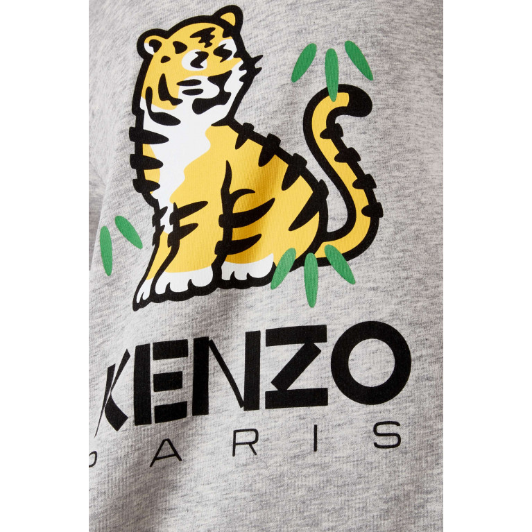 KENZO KIDS - Kotora Tiger Logo Print Dress in Cotton