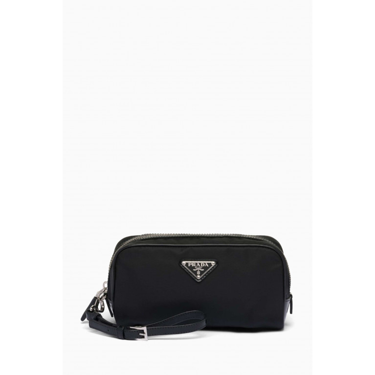 Prada - Logo Pouch in Re-Nylon & Brushed Leather