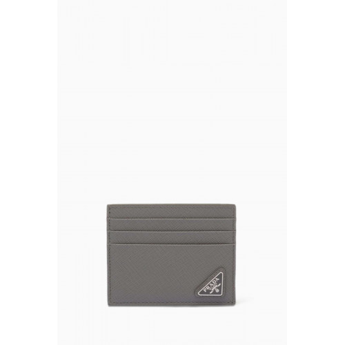 Prada - Logo Card Holder in Saffiano Leather