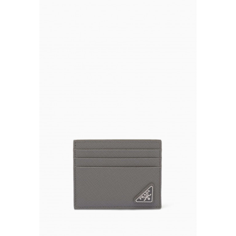 Prada - Logo Card Holder in Saffiano Leather