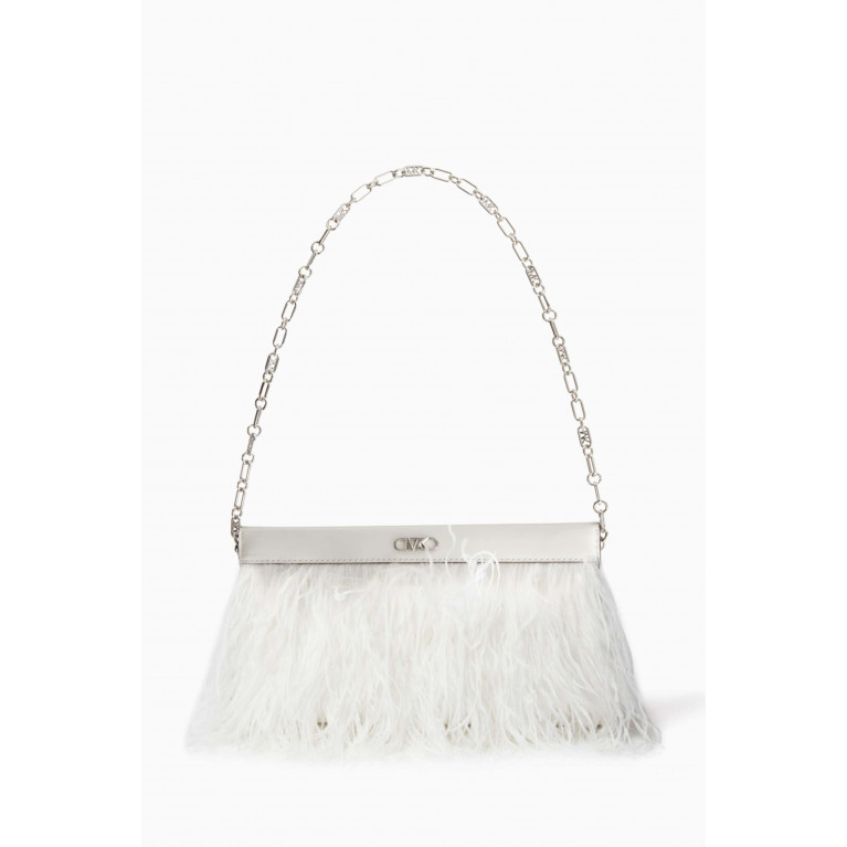 MICHAEL KORS - Large Tabitha Clutch in Feather & Leather