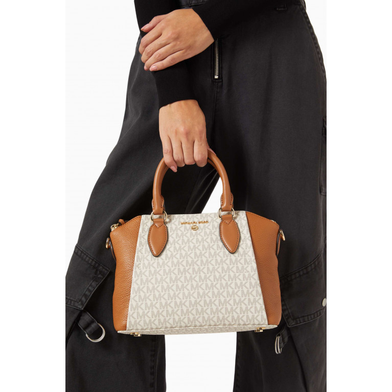 MICHAEL KORS - Medium Sienna Top-handle Bag in Logo Canvas
