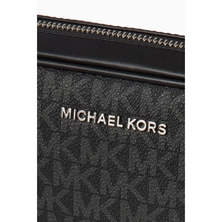 MICHAEL KORS - Hudson Signature Logo Tech Case Coated Canvas & Leather