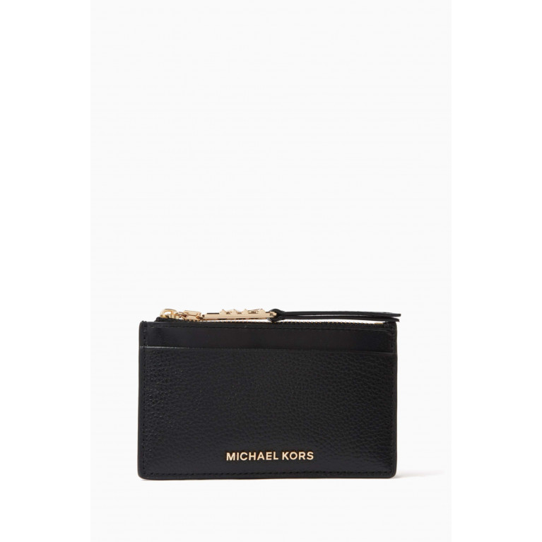 MICHAEL KORS - Small Empire Zip Card Holder in Grained Leather