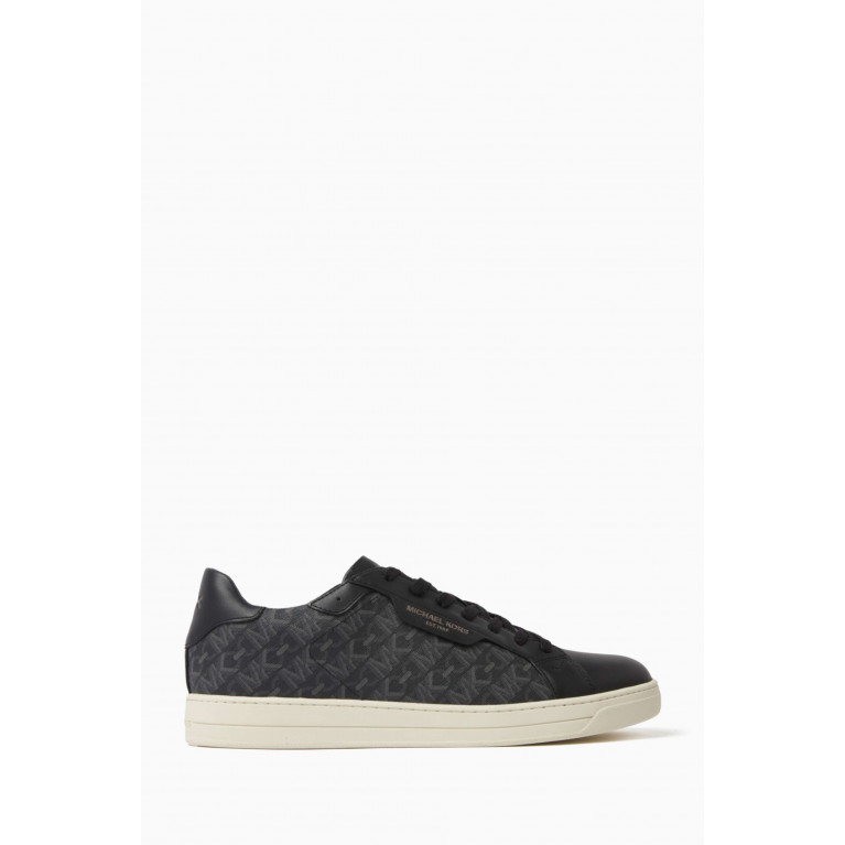MICHAEL KORS - Keating Logo Sneakers in Coated Canvas & Leather