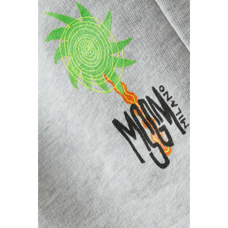 MSGM - Logo-print Bermuda Shorts in Fleece