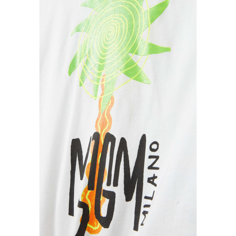 MSGM - Logo T-shirt in Cotton White